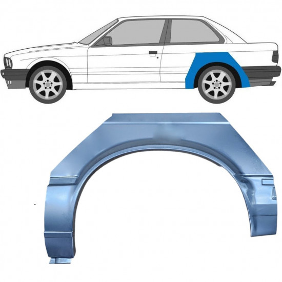 Hátsó sárvédő javító panel hoz BMW 3 E30 1982-1987 / Bal 7808