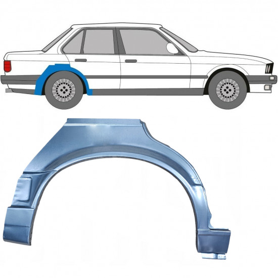 Hátsó sárvédő javító panel hoz BMW 3 E30 1987-1994 / Jobb 7809