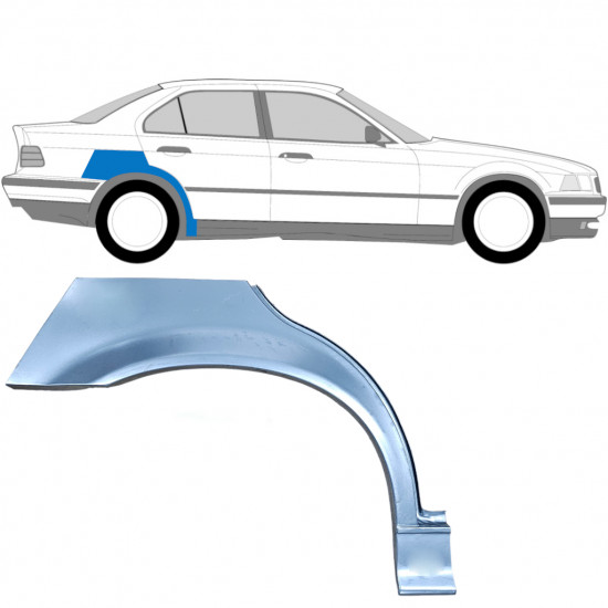 Hátsó sárvédő javító panel hoz BMW 3 E36 1990-2000  / Jobb / SEDAN 6394