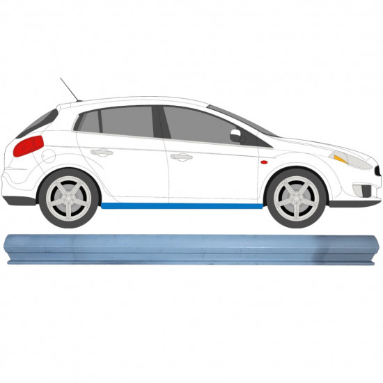 Küszöb javító panel hoz Fiat Bravo II 2007-2014 / Bal = Jobb (szimmetrikus) 6481