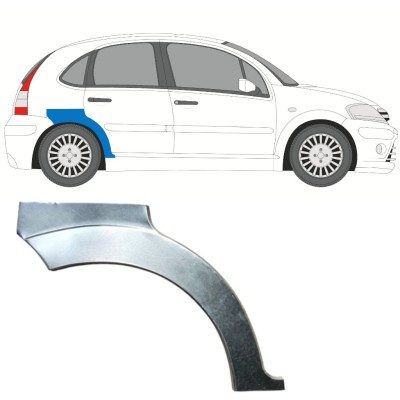 Hátsó sárvédő javító panel hoz Citroen C3 2002-2010 / Jobb 14767