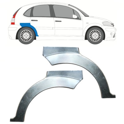 Hátsó sárvédő javító panel hoz Citroen C3 2002-2010 / Bal+Jobb / Készlet 14769