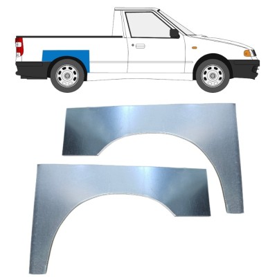 Hátsó sárvédő javító panel hoz Volkswagen Caddy 1995-2004 / Bal+Jobb / PICKUP / Készlet 16330