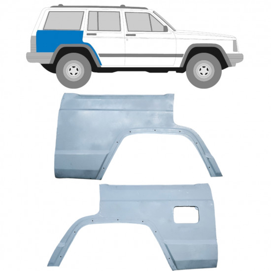 Hátsó sárvédő javító panel hoz Jeep Cherokee XJ 1984-2001 / Bal+Jobb / Készlet 10442