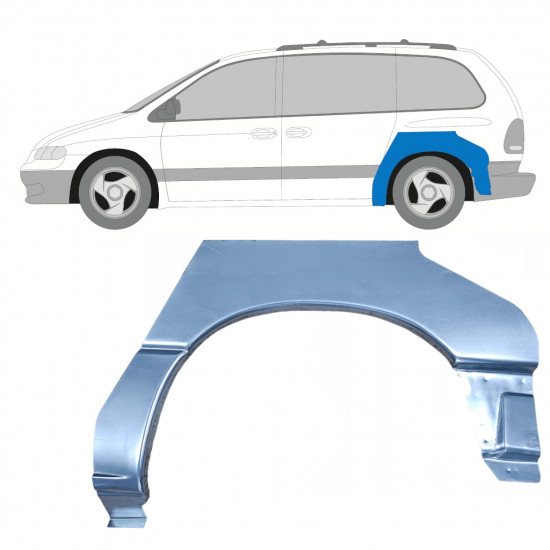 Hátsó sárvédő javító panel hoz Chrysler Voyager 1996-2001 / Bal 8314