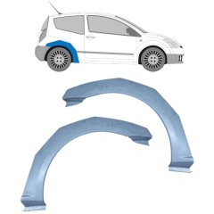 Hátsó sárvédő javító panel hoz Citroen C2 2003-2009 / Bal+Jobb / Készlet 11385