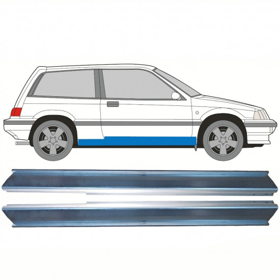 Küszöb javító panel hoz Honda Civic 1983-1987 / Bal+Jobb / Készlet 10628