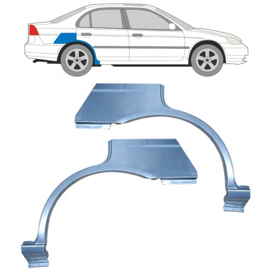 Hátsó sárvédő javító panel hoz Honda Civic 2001-2003 /  11527