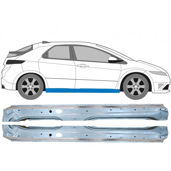 Küszöb javító panel hoz Honda Civic 2005-2011 / Bal+Jobb / Készlet 9668