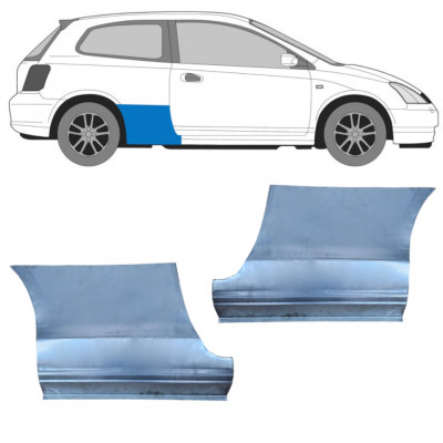 Hátsó sárvédő javító panel hoz Honda Civic 2001-2005 / Bal+Jobb / Készlet 9633