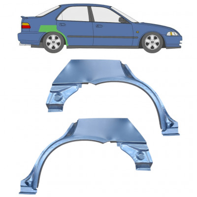 Hátsó sárvédő javító panel hoz Honda Civic 1991-1995 / Bal+Jobb / Készlet 10467