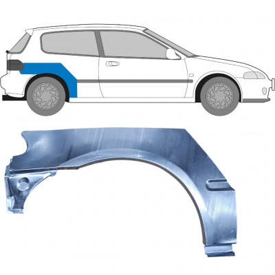 Hátsó sárvédő javító panel hoz Honda Civic 1991-1995 / Jobb 6177