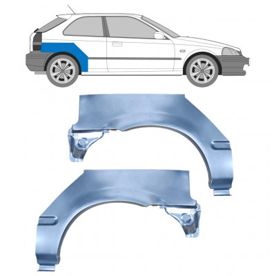 Hátsó sárvédő javító panel hoz Honda Civic 1995-2000 / Bal+Jobb / Készlet 9163