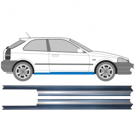 Küszöb javító panel hoz Honda Civic 1995-2000 / Bal+Jobb / Készlet 9173