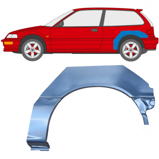 Hátsó sárvédő javító panel hoz Honda Civic 1987-1991 / Bal 6631