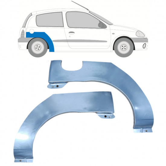 Hátsó sárvédő javító panel hoz Renault Clio 1998-2012 / Bal+Jobb / Készlet 9681