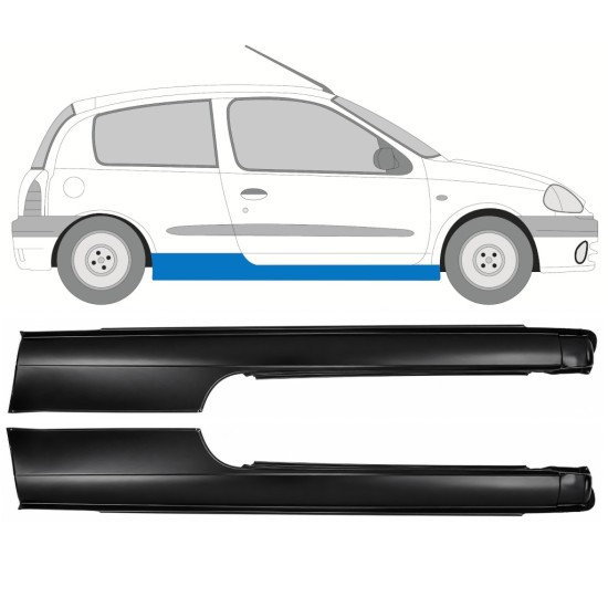 Teljes küszöb hoz Renault Clio II 1998-2012 / Készlet 17164