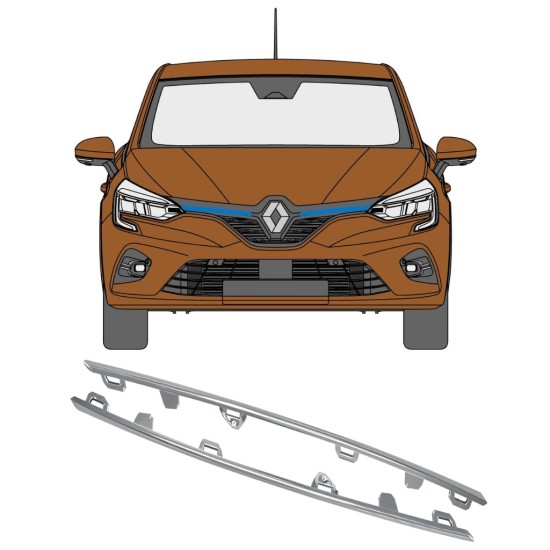 Hűtőrács díszítő elem hoz Renault Clio V 2019- / Bal+Jobb 16236