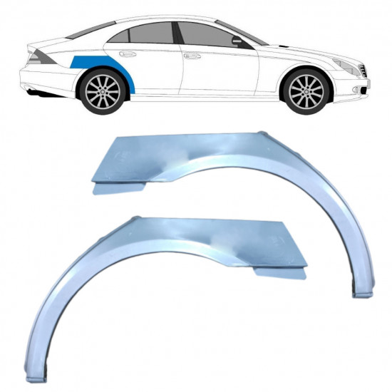 Hátsó sárvédő javító panel hoz Mercedes Cls-class 2004-2011 / Bal+Jobb / Készlet 9297