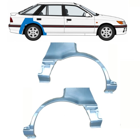 Hátsó sárvédő javító panel hoz Mitsubishi Colt 1988-1992 / Bal+Jobb / Készlet 10797