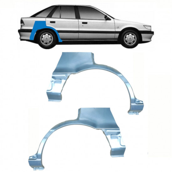 Hátsó sárvédő javító panel hoz Mitsubishi Colt / Lancer 1988-1992 / Bal+Jobb / Készlet 10797