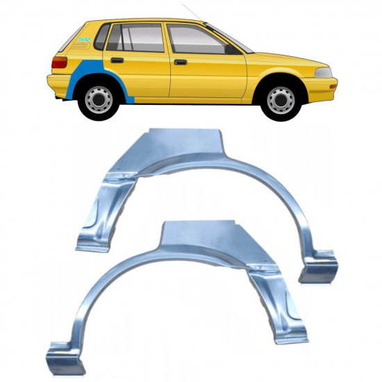 Hátsó sárvédő javító panel hoz Toyota Corolla 1987-1994 / Bal+Jobb / Készlet 10335