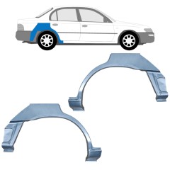 Hátsó sárvédő javító panel hoz Toyota Corolla E10 1991-1998 / Bal+Jobb / SEDAN / Készlet 12660