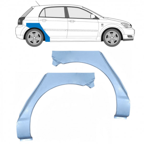 Hátsó sárvédő javító panel hoz Toyota Corolla 2001-2007 / Bal+Jobb / Készlet 10564