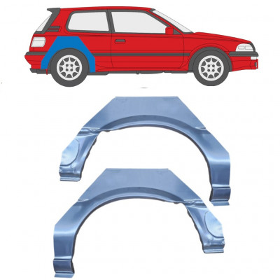 Hátsó sárvédő javító panel hoz Toyota Corolla 1987-1994 / Bal+Jobb / Készlet 10334