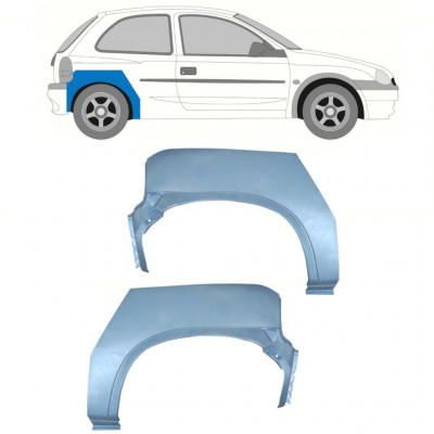 Hátsó sárvédő javító panel hoz Opel Corsa B 1993-2001 / Bal+Jobb / Készlet 10416