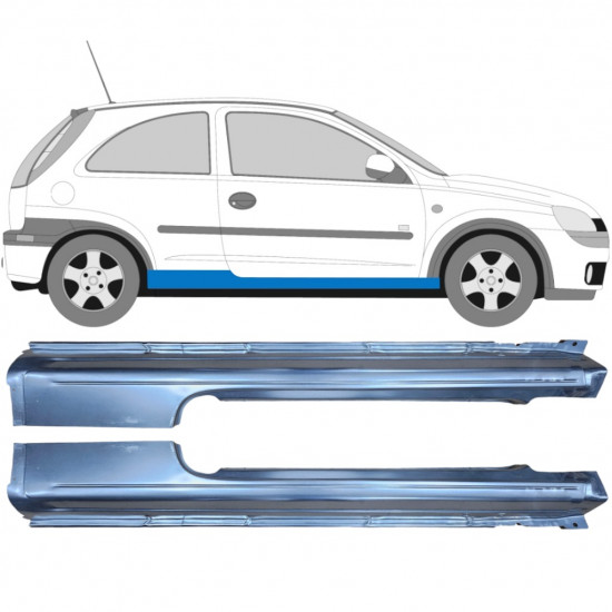 Küszöb javító panel hoz Opel Corsa 2000-2010 / Bal+Jobb / Készlet 9436