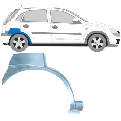 Hátsó sárvédő javító panel hoz Opel Corsa 2000-2010 / Jobb 6885