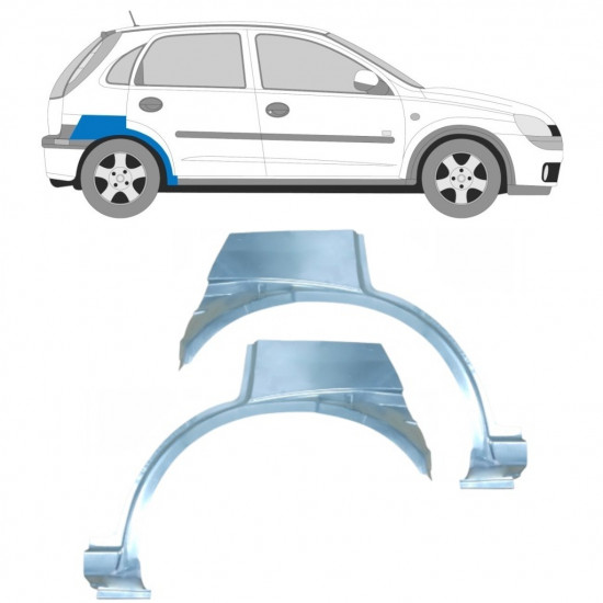 Hátsó sárvédő javító panel hoz Opel Corsa 2000-2010 / Bal+Jobb / Készlet 10383