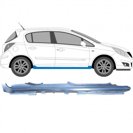 Küszöb javító panel hoz Opel Corsa 2006-2015 / Jobb 6879