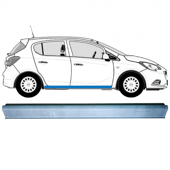 Küszöb javító panel hoz Opel Corsa E 2014-2019 / Bal = Jobb (szimmetrikus) 12882