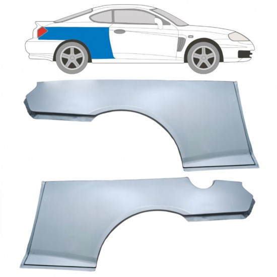 Hátsó sárvédő javító panel hoz Hyundai Gk 2001-2009 / Bal+Jobb / COUPE / Készlet 6304