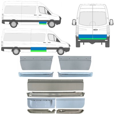 Belső és külső ajtó javító panel hoz Volkswagen Crafter 2005-2017 / Bal+Jobb / Készlet 14493