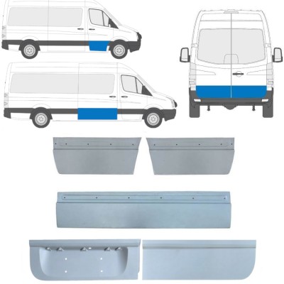Külső ajtó javító panel hoz Volkswagen Crafter 2005-2017 / Bal+Jobb / Készlet 14206