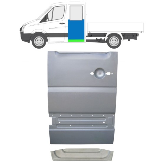 Belső és külső hátsó ajtó javító panel hoz Volkswagen Crafter 2005-2017 / Bal / Készlet 14276