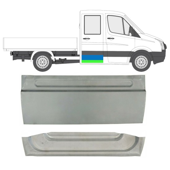 Hátsó ajtó javító panel hoz Volkswagen Crafter 2005-2017 / Bal = Jobb (szimmetrikus) / Készlet 14126