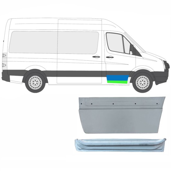 Belső és külső első ajtó javító panel hoz Volkswagen Crafter 2005-2017 / Jobb / Készlet 14028