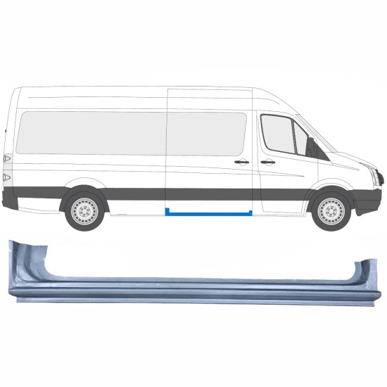 Tolóajtó küszöb javító panel hoz Volkswagen Crafter 2005-2017 / Jobb 13437