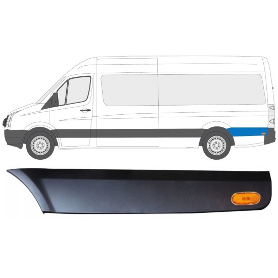 Hátsó sárvédő oldali díszítő elem kerék mögött lámpával hoz Volkswagen Crafter 2005-2017 / Bal / Készlet 13996
