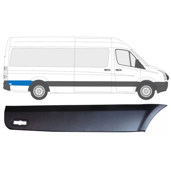 Hátsó sárvédő oldali díszítőelem kerék mögött hoz Volkswagen Crafter 2005-2017 / Jobb 13828