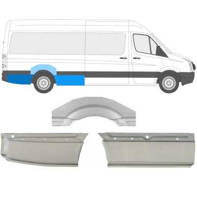 Hátsó sárvédő javító panel hoz Volkswagen Crafter 2005-2017 / Jobb / Készlet 13943