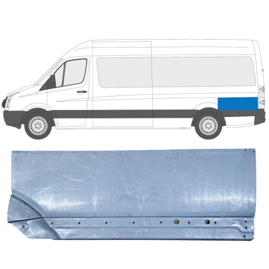 Hátsó sárvédő hátsó rész javító panel hoz Volkswagen Crafter 2005-2017 / Bal 13895