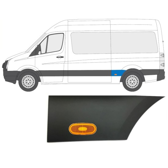 Hátsó sárvédő oldali díszítő elem lámpával hoz Volkswagen Crafter 2005-2017 / Bal / Készlet 14089