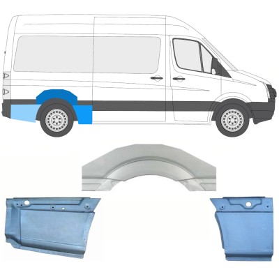 Hátsó sárvédő javító panel hoz Volkswagen Crafter 2005-2017 / Jobb / Készlet 13941