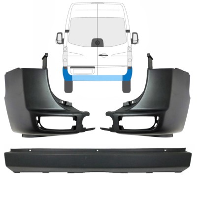 Hátsó lökhárító hoz Volkswagen Crafter 2005-2017 / Készlet 15554