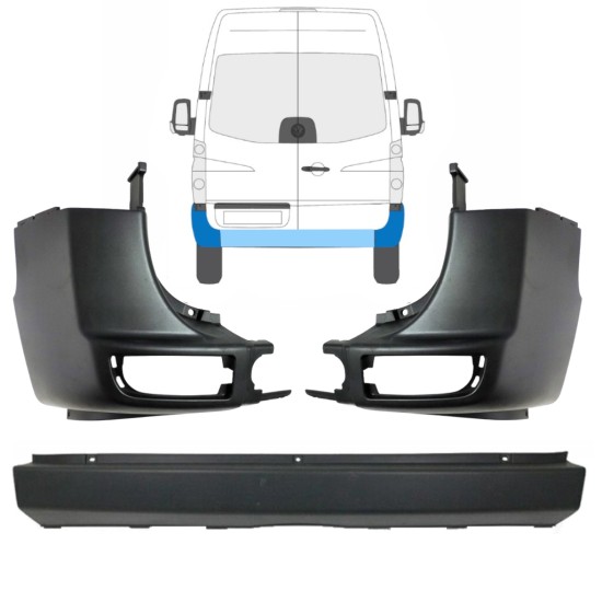 Hátsó lökhárító hoz Volkswagen Crafter 2005-2017 / Készlet 15554